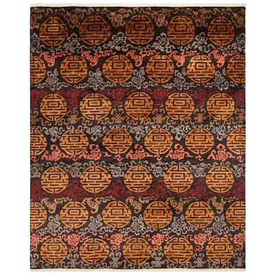 SAFAVIEH Couture Handmade Asian Sinje Fusion Traditional Wool Rug