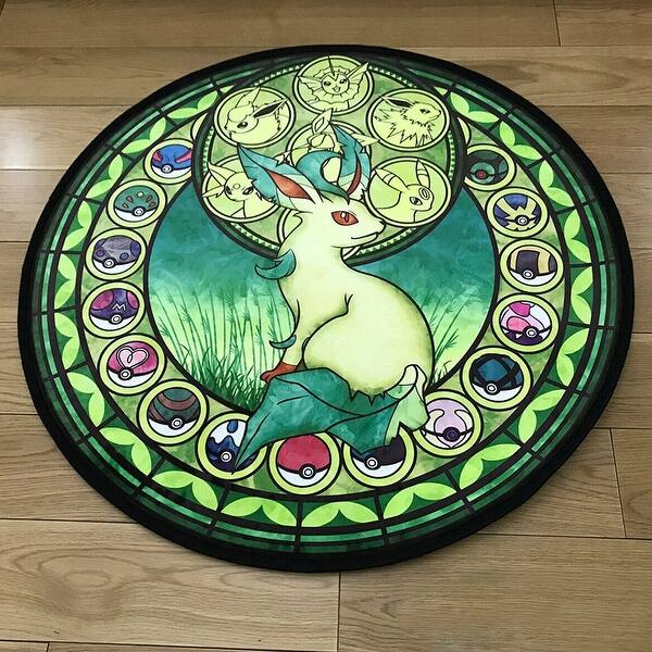 Pocket Goblin Non-Slip Door Floor Rug 3' Round Green - 2' x 6' Runner ...