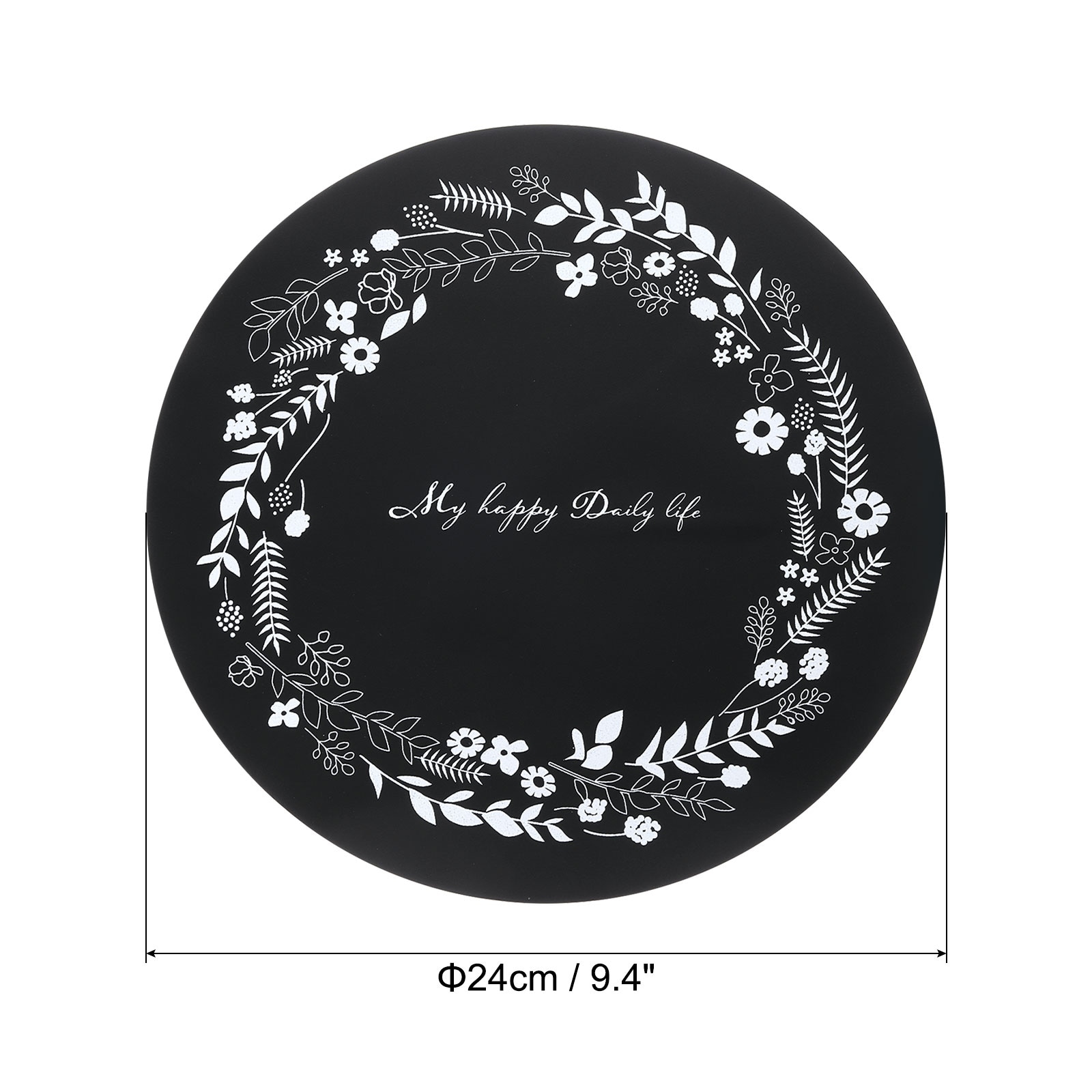 Silicone Induction Cooktop Protect Mat, Round Induction Cooktop Protective Cover Flower Pattern - 1 Pcs