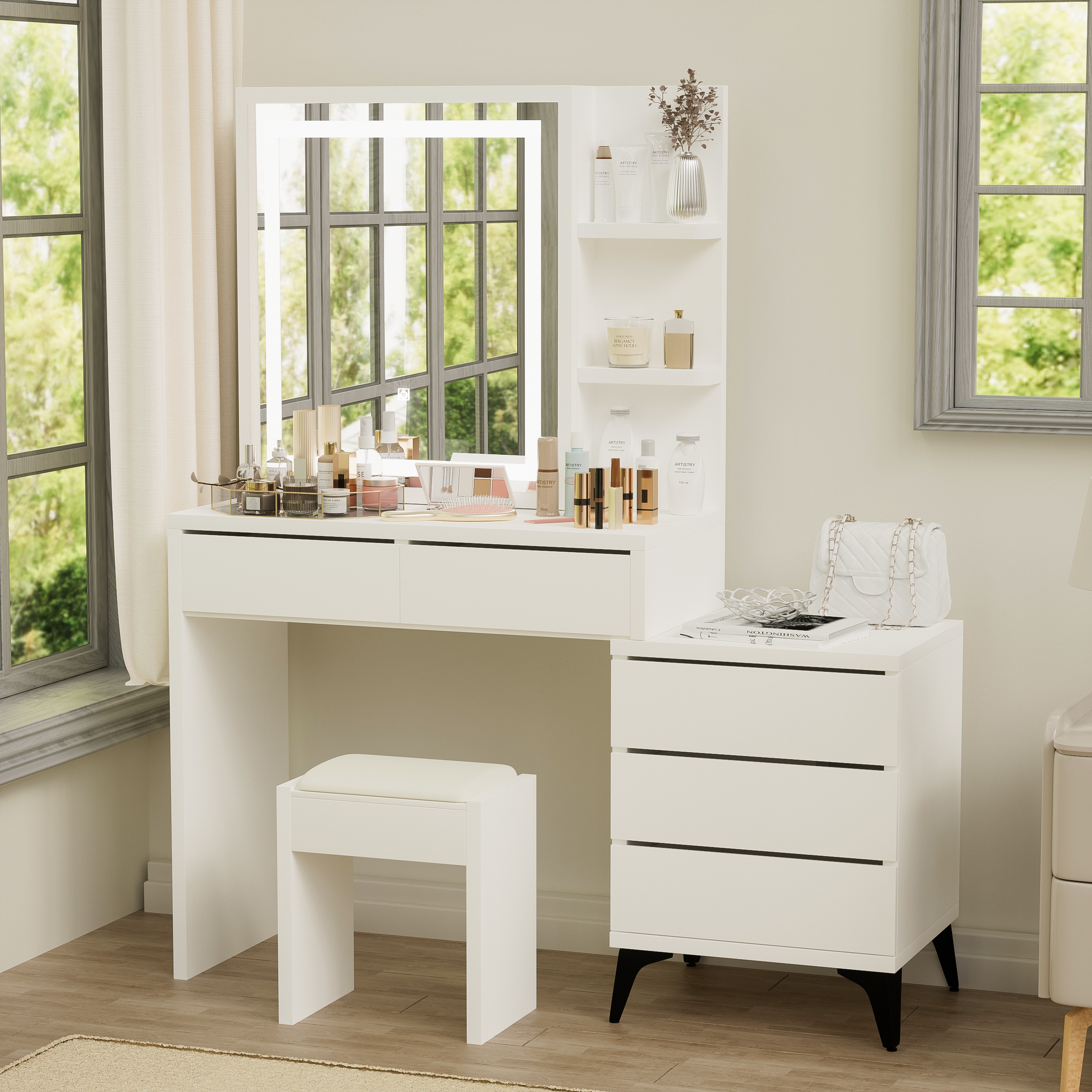Vanity mirror with lights long on sale