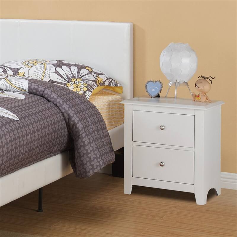 Bedroom Bed Side Table NightstandWooden 2 Drawers Table Nightstands