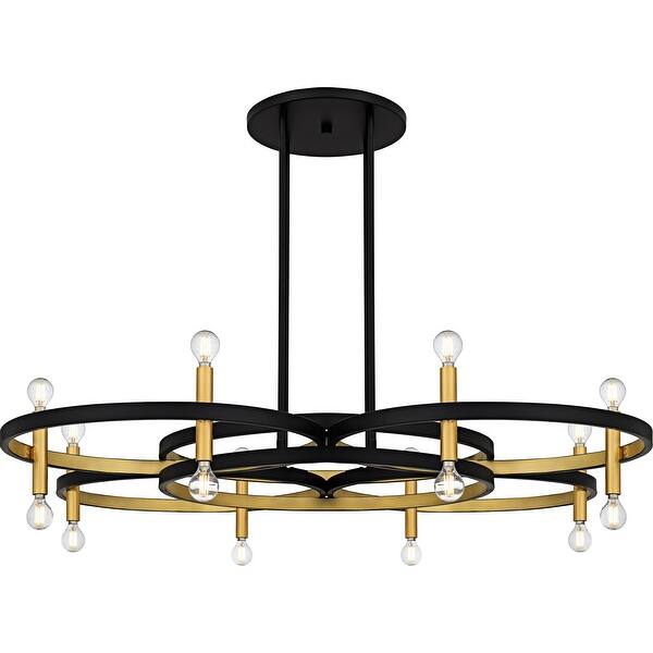 slide 2 of 9, Winsland 8-Light Matte Black Chandelier