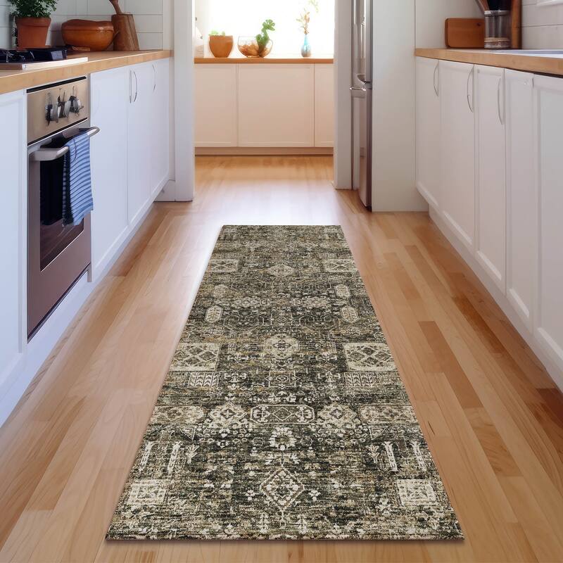 Premium Washable Super Soft Traditional Persian Mayfield Rug - Coffee - 2' 3" x 7' 6" - Runner