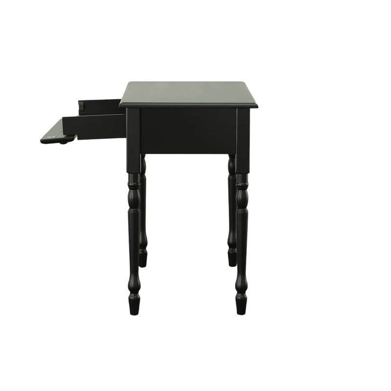 Wooden Desk with Slide-Out Keyboard Tray - 34" - Antique Black
