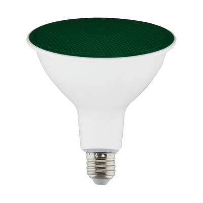 11.5 Watt PAR38 LED Green 90 degree Beam Angle Medium base 120 Volt