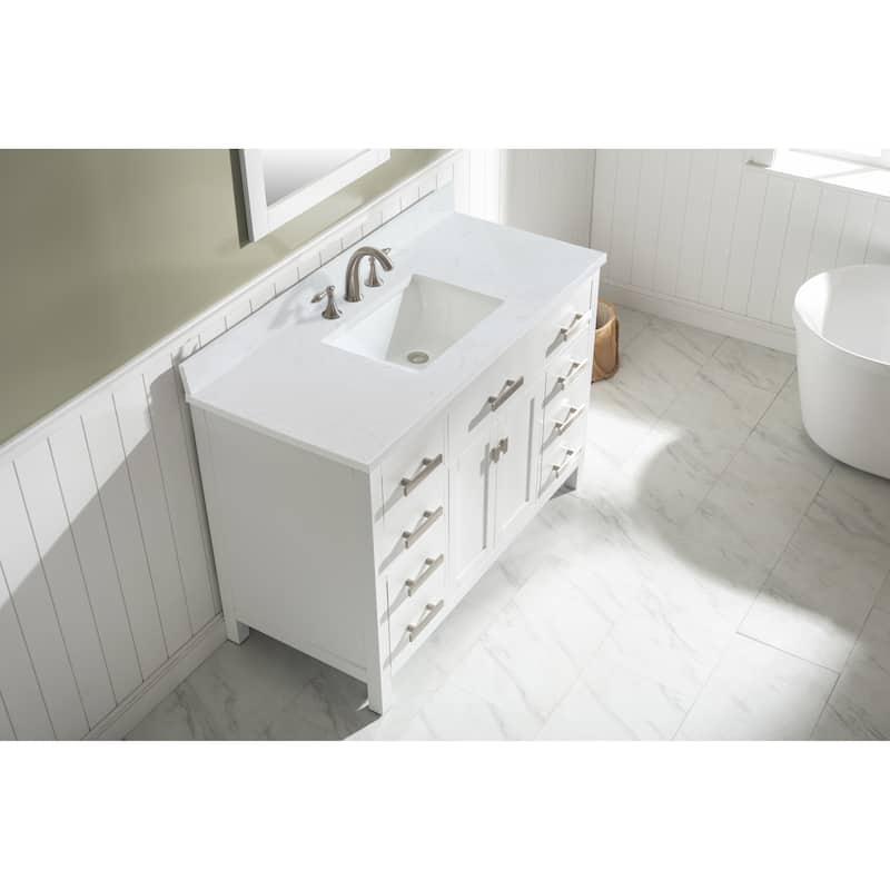 Valentino 48" Single Vanity in White