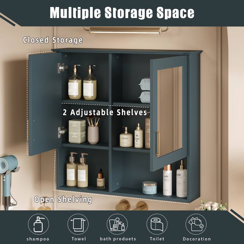 2-in-1 Bathroom Mirror Cabinet