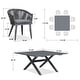 preview thumbnail 10 of 15, PURPLE LEAF Outdoor Dining Set with Patio Aluminium Dining Table and Wicker Rattan Chairs