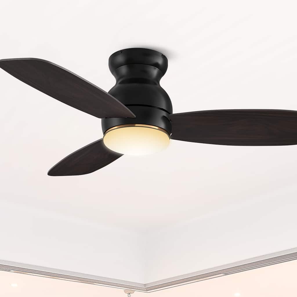 CARRO Reed 44" 3-Blade Indoor Ceiling Fan with LED light and Remote.