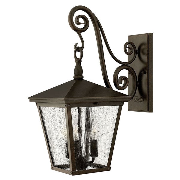 slide 1 of 1, Hinkley Lighting Trellis 3 Light 19-3/4" High Outdoor Wall Sconce Regency Bronze