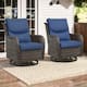 Option Brown Rattan - Blue Cushion