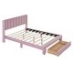 preview thumbnail 7 of 50, Gray Full Velvet Upholstered Bed with Large Storage Drawer - Luxurious Design