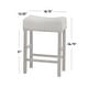 preview thumbnail 6 of 4, Simple Living Hathaway Nailhead 24-inch Counter Height Saddle Stool (Set of 2)