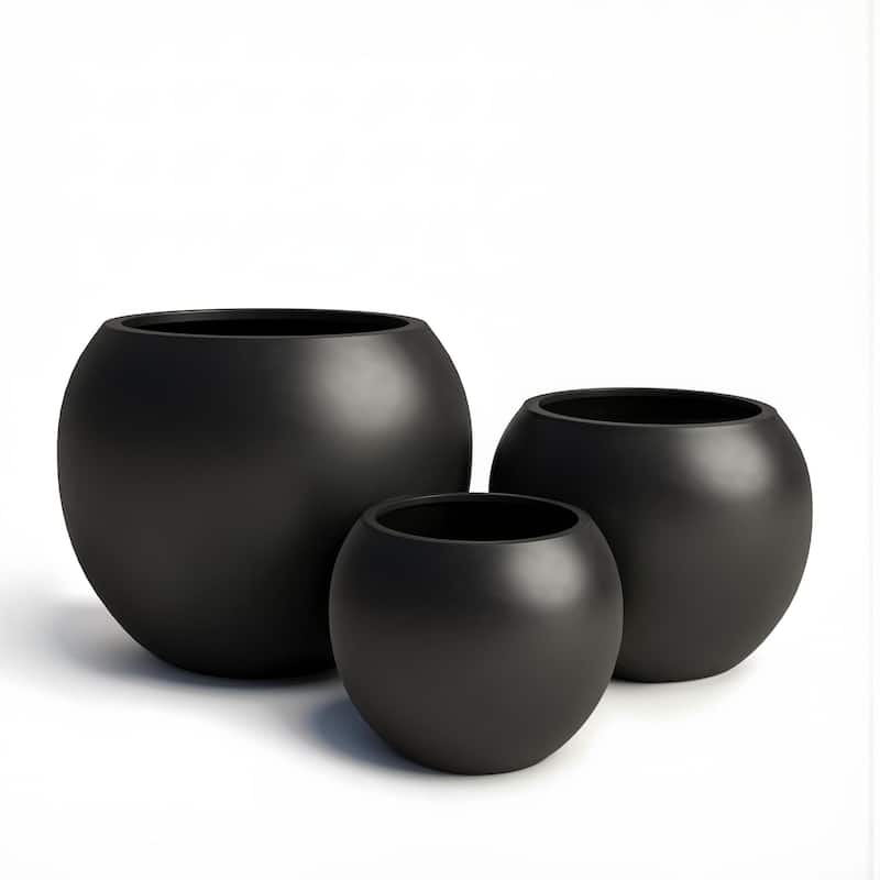 DTY Signature Mount Sherman 1-Piece Fiberstone Planter for Indoor/Outdoor