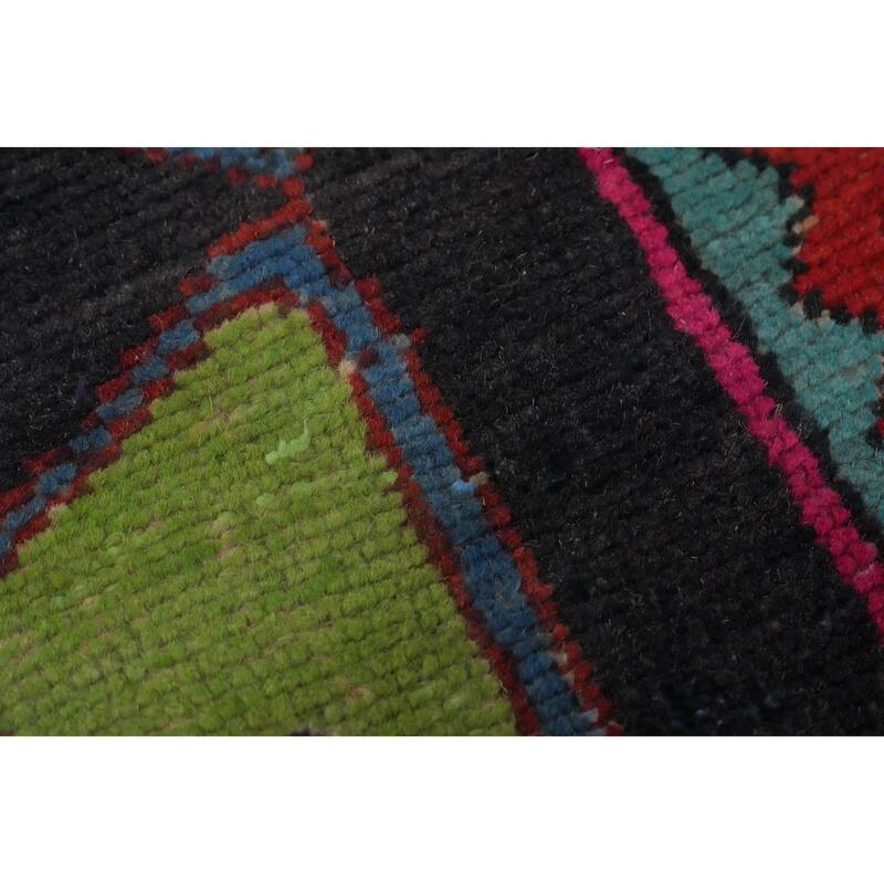 Hand Knotted Oriental 100% Wool Carpet Traditional Tribal Red Ardebil Runner Rug - 9' 8'' X 3' 6''