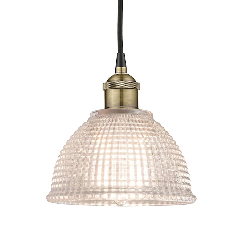 Innovations Lighting 616-1P-9-8 Arietta Pendant Arietta 8" Wide Mini - Black Antique Brass / Clear