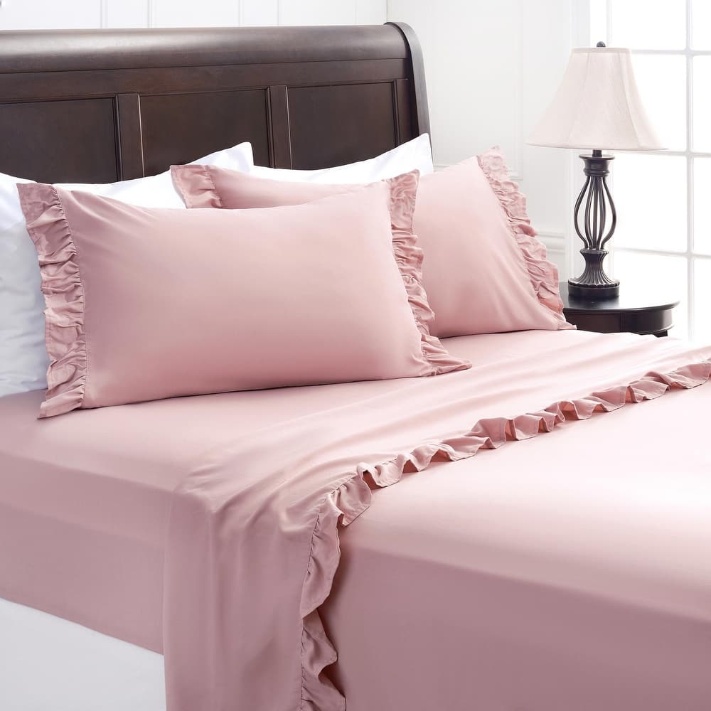 Chanasya Ruffle Soft Chic Microfiber Sheet Set