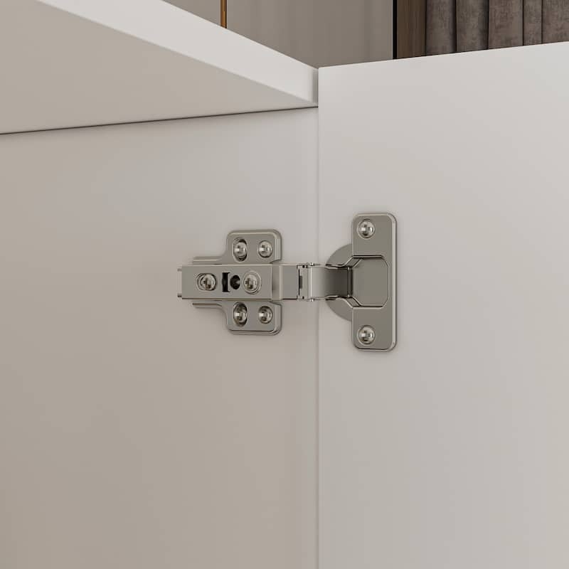 Modern Freestanding Solid Wood Wardrobe Closet With Storage Shelves