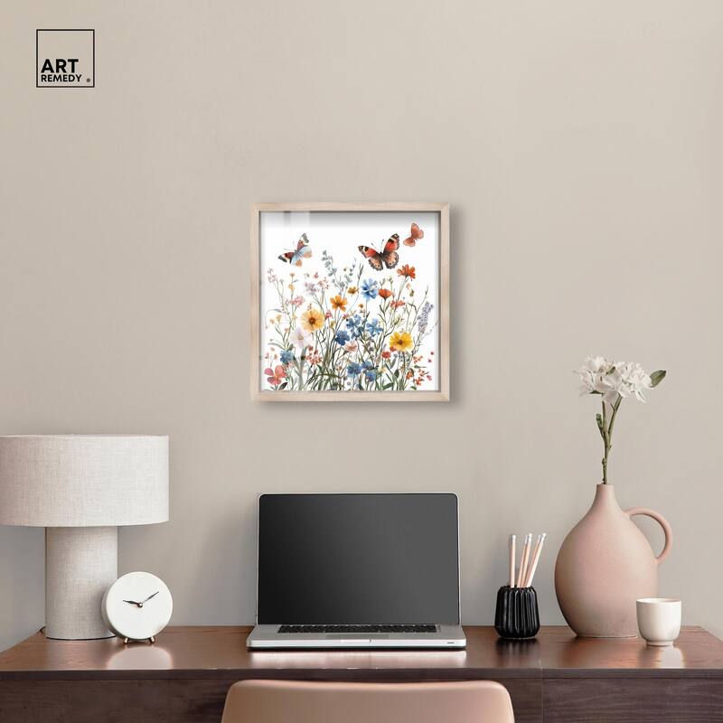 Garden of Fluttering Shadowbox by Art Remedy