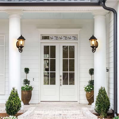 Outdoor Waterproof Glass Retro Wall Lamp(2 Pack)