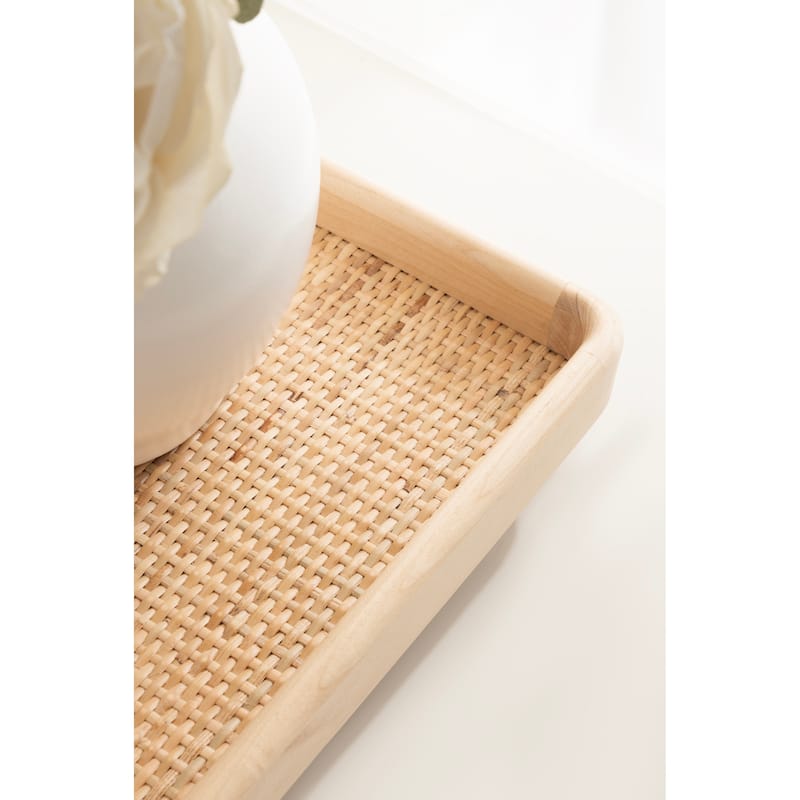 Kate and Laurel Planche Rectangle Woven Tray