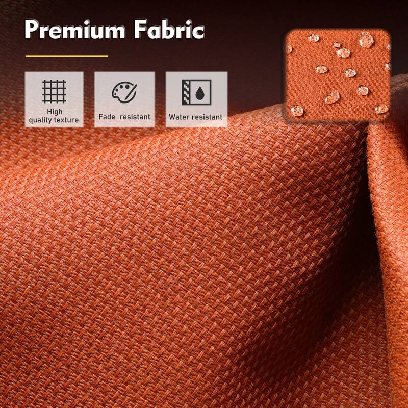 XIZZI Patio Wicker Ottoman with Cushion Outdoor Footrest