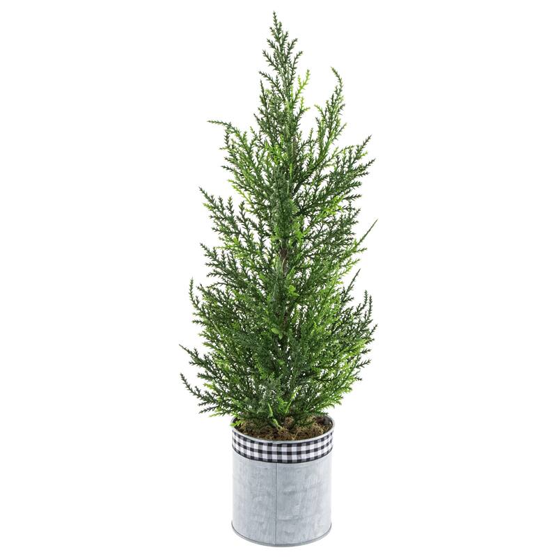 Artificial Cypress Christmas Tree - 18.5" - Unlit