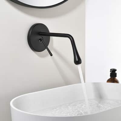 Solid Brass Wall Mounted Single-handle Bathroom Faucet