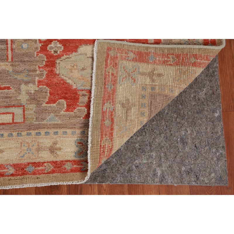 Hand Knotted Oriental 100% Wool Carpet Transitional All-Over Green Oushak Area Rug - 14' 10'' X 9' 11''