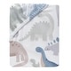 preview thumbnail 11 of 9, Lambs & Ivy Dino-Might 3-Piece Blue/Gray Dinosaur Nursery Baby Crib Bedding Set
