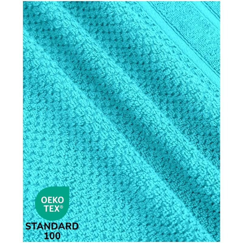 Feather and Stitch NY 650 GSM Premium Cotton 6 Piece Towel Set Super Absorbent Quick Dry Spa Quality