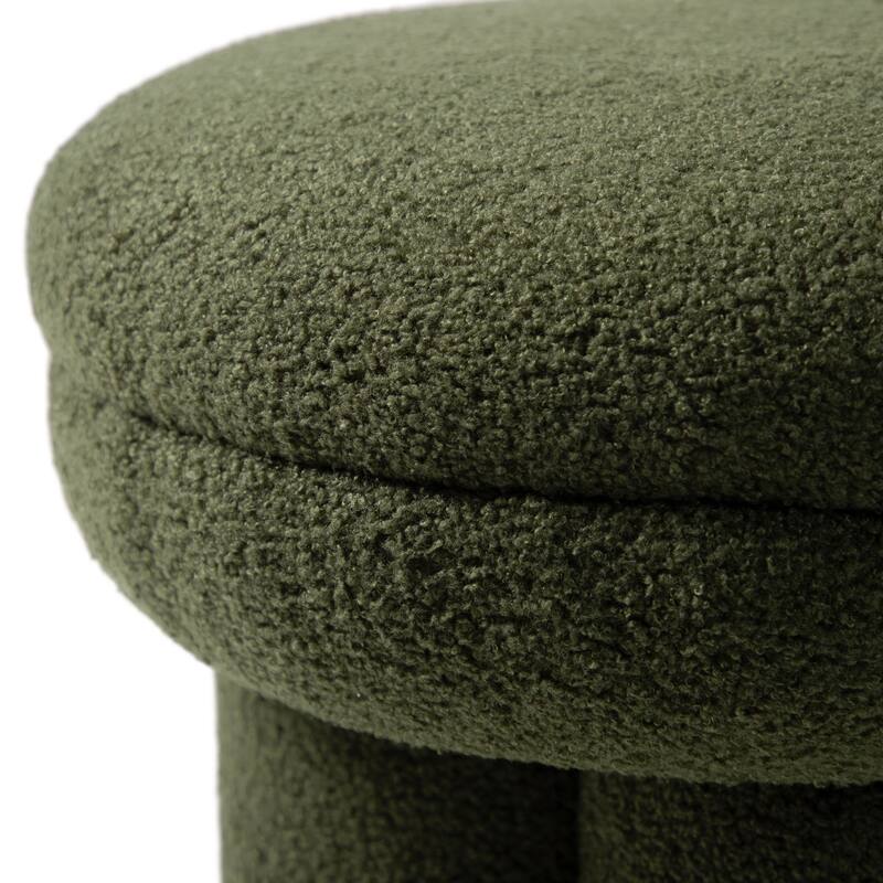 Furniture of America Ronan Modern 18-inch Mushroom Upholstered Ottoman