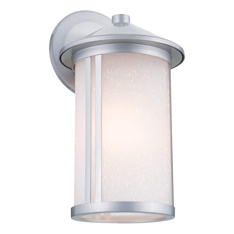 Kichler Lighting Lombard 16.5 in. 1-Light Outdoor Wall Lantern Sconce - Brushed Aluminum - 16.5