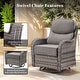 preview thumbnail 14 of 187, Outdoor Patio Sofa Swivel Chair with 6-Inch Thick Cushions Set