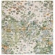preview thumbnail 65 of 106, SAFAVIEH Monaco Shiloh Boho Abstract Modern Watercolor Area Rug 6'7" Square - Sage/Rust - Square
