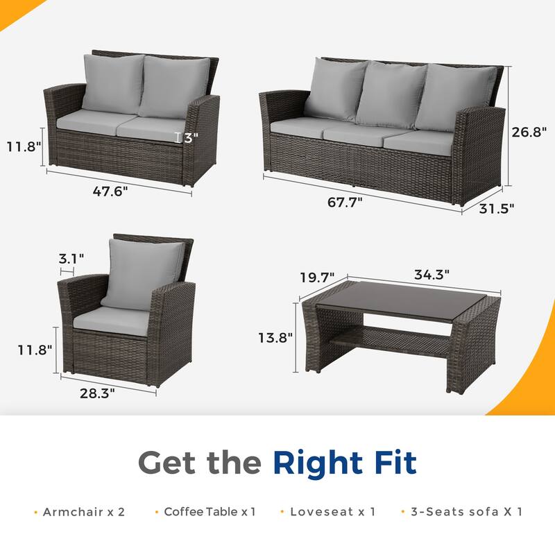 5-Piece Outdoor Patio Furniture Set