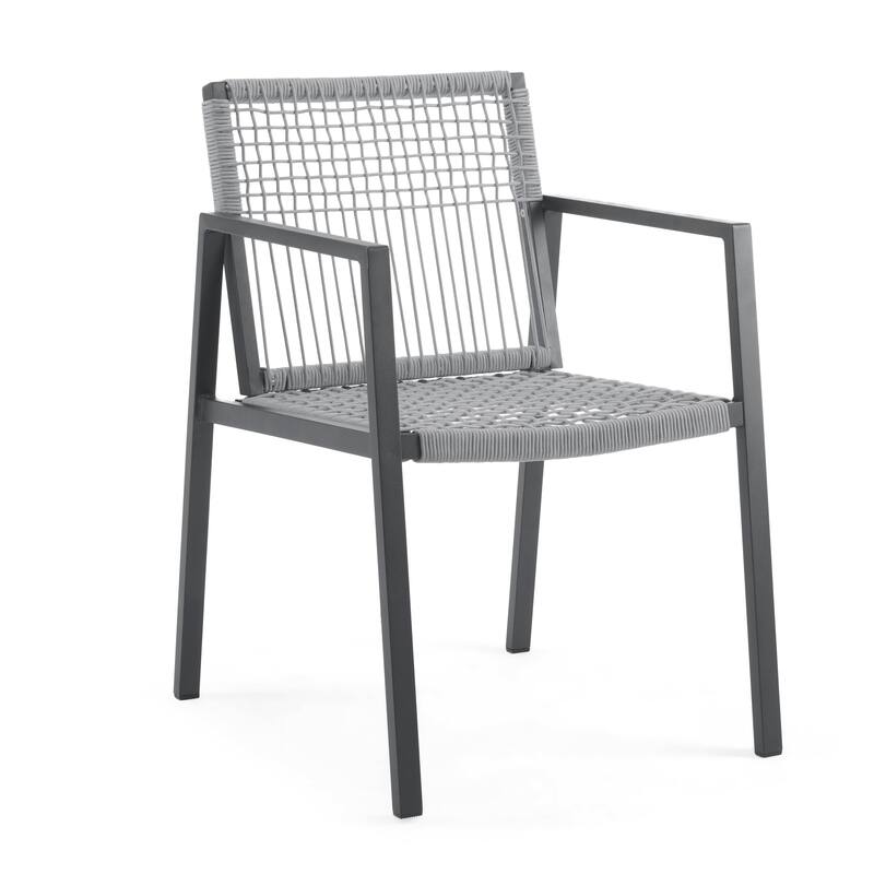 Christopher Knight Home - Martin Modern Outdoor 7 piece Dining set with Aluminum Table and Rope-woven chairs