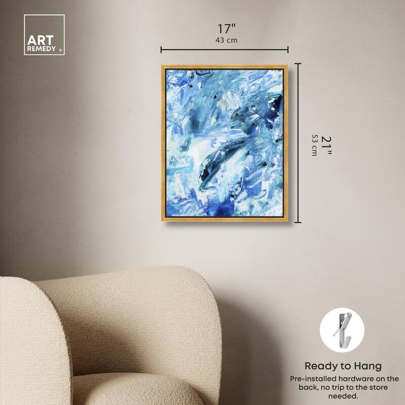 Impasto Blues Canvas by Art Remedy