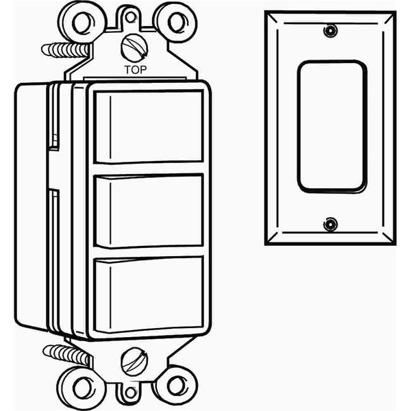 Cooper Wiring Devices 3283v Decora Switch Triplex Ivory
