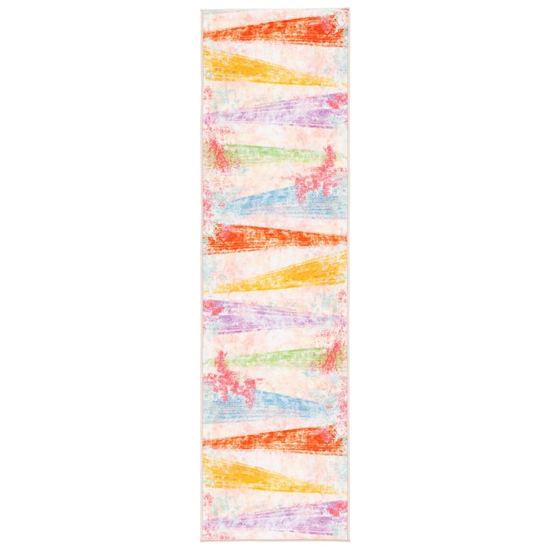 SAFAVIEH Paint Brush Machine Washable Slip Resistant Boushra Rug
