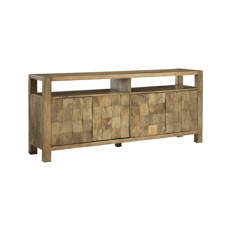 Signature Design by Ashley Hudwick Natural Brown Accent Cabinet - 68"W x 16"D x 30"H