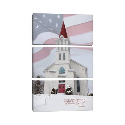 iCanvas "We Are Never Defeated" by Lori Deiter 3-Piece Wall Art Set