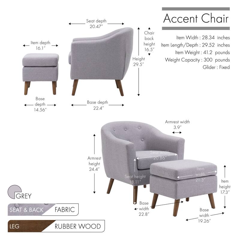 Carson Carrington Junsele Linen Upholstery Club Accent Chair