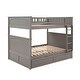 preview thumbnail 7 of 16, Multi-Functional Design Full Over Full Bunk Bed w/Twin Trundle - Sturdy Pine, Safe Design, Perfect for Kids' Rooms