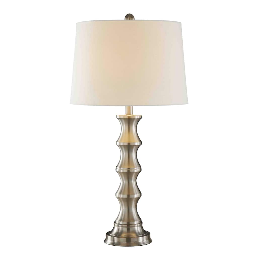 28"H Metal Table Lamp - Silver - Set of 2