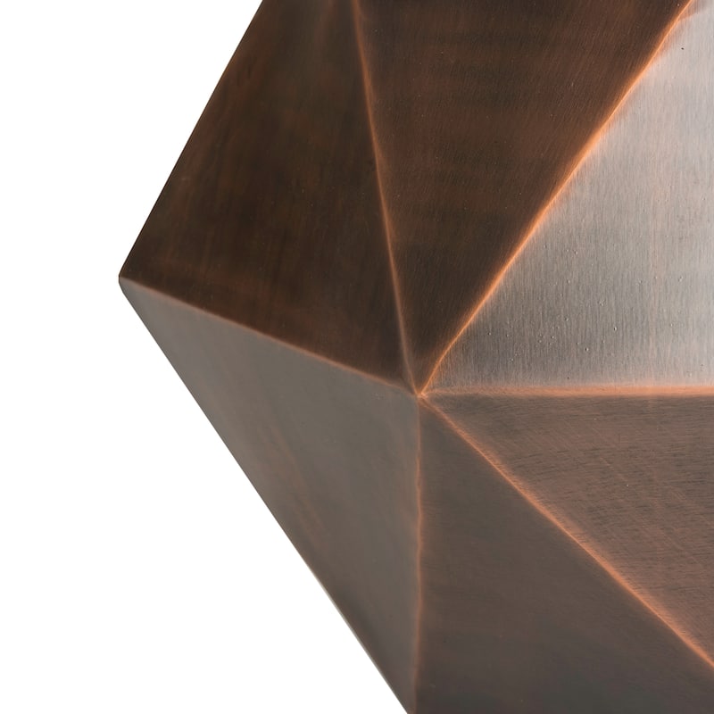 SAFAVIEH Astrid Faceted Copper Coffee Table - 31" x 15.5" x 31"