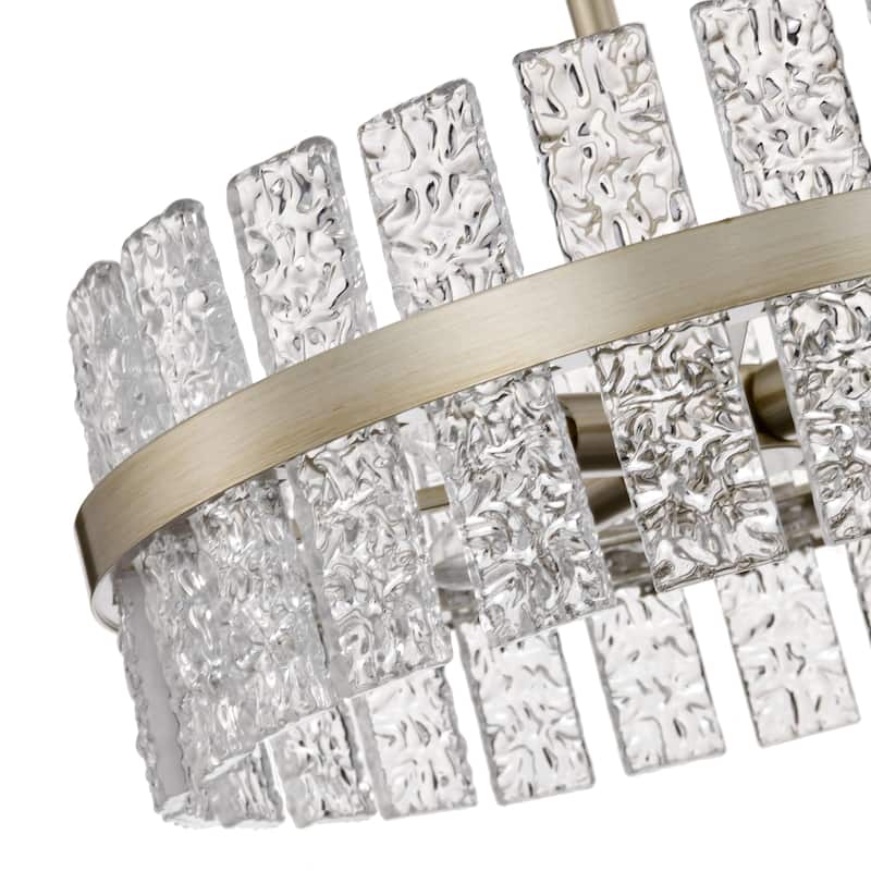 Casandra 4-light Drum Glass Strip Flush Mount