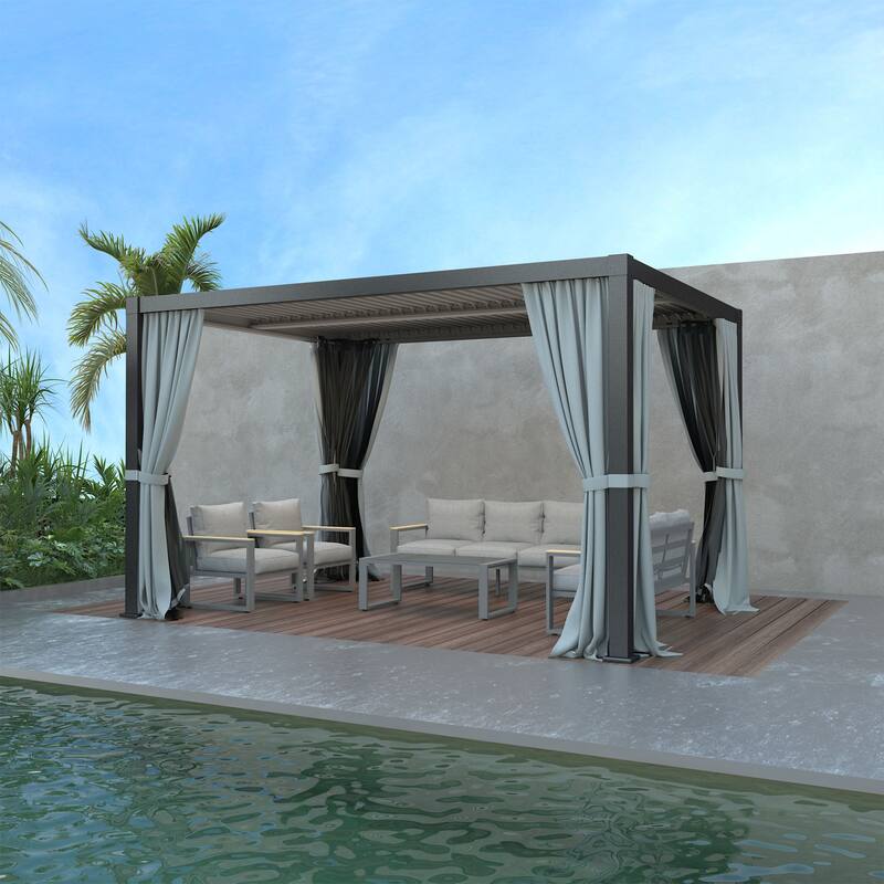Aluminum Outdoor Pergola with Independent Louvered