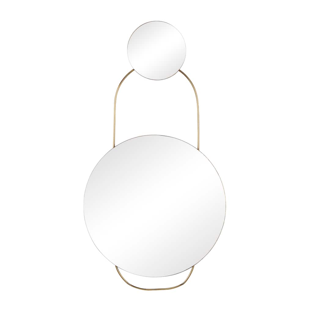 Metal Wall Mirror - Gold - CosmoLiving by Cosmopolitan - 1"W x 20"L x 27"H