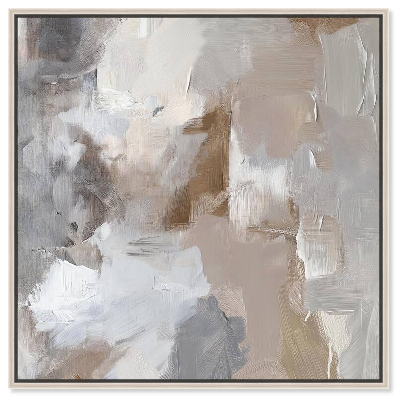 Faded Textured III Canvas by Art Remedy - Silver - 24" x 24"